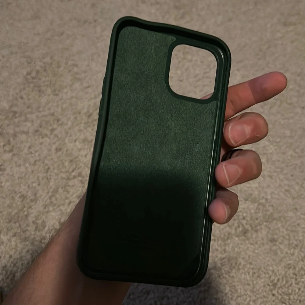 Green Leather IPhone 12 Pro Max case